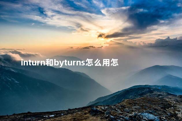 inturn和byturns怎么用怎么区别，in turn 和by turns区别